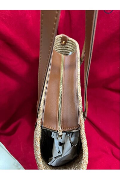 Golden Women's Straw Bag