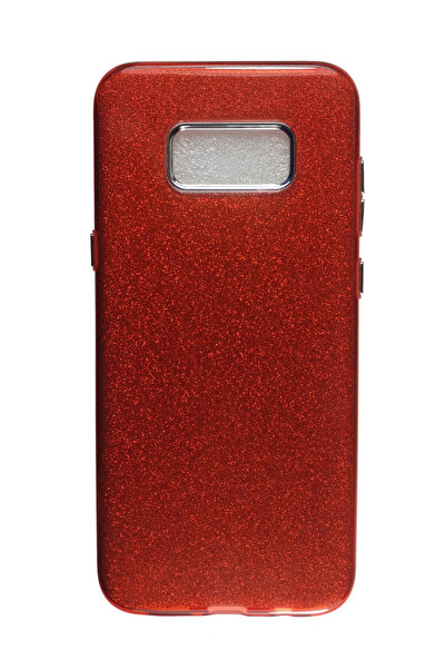 OEM Θήκη συμβατή με Samsung Galaxy S8, Glitter Silicone, Frame, Κόκκινη