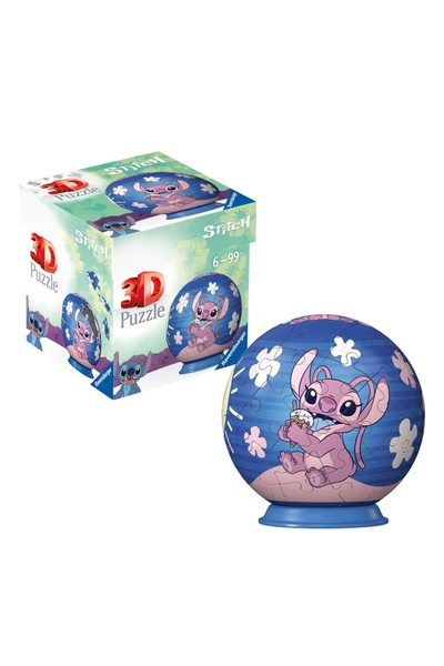 RAVENSBURGER - Puzzle 3D bila Disney Stitch Angel 54 piese