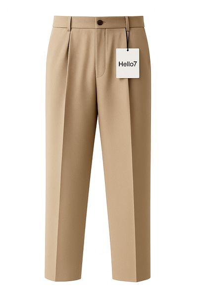hello7 Men's Baggy Fit Trousers Beige