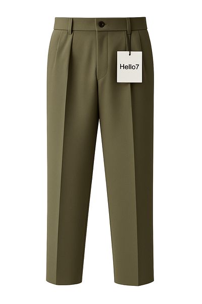 hello7 Men's Baggy Fit Trousers Khaki