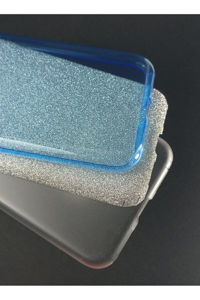 OEM Carcasă compatibilă cu Samsung Galaxy S8 Plus, silicon cu sclipici, albastră