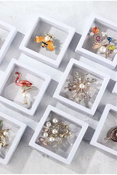 sonx 7X7Cm with Stand 3D Jewelry Adornment Keepsake Storage Box Transparent Film Framev