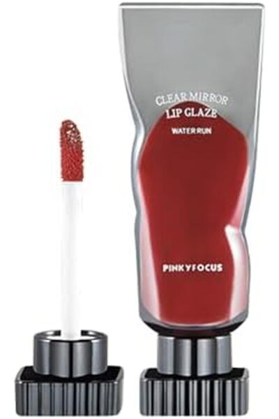 Pinkyfocus ملمع شفاه جيلي، أحمر شفاه سائل مقاوم للماء يدوم طويلاً، مرطب شفاه للنساء