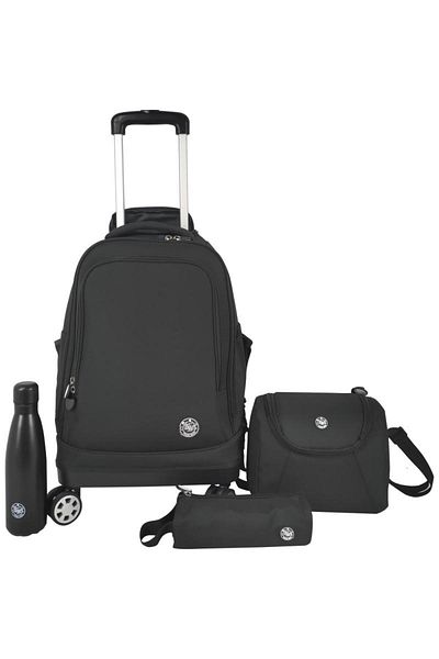 Atrium 4‑in‑1 23″×18″ Rolling Trolley Bag Set with Accessories – Kids’ Durable Travel Trolley