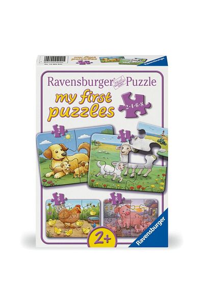 RAVENSBURGER - My first puzzle farm animal families 2 4 6 8 pieces
