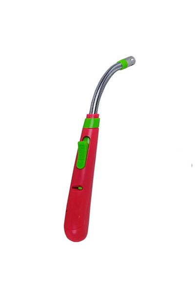KlaussTech lighter for gas stove, Gas, Flexible head, Rechargeable, Compact design, Red color