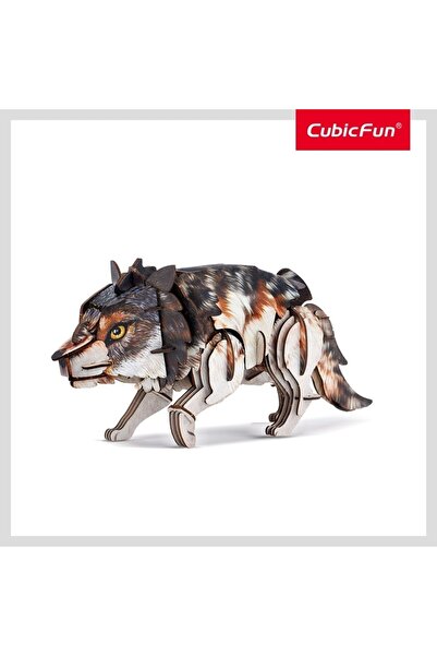 Cubic Fun - Wild Animals 3D Puzzle Gray Wolf 58 pieces