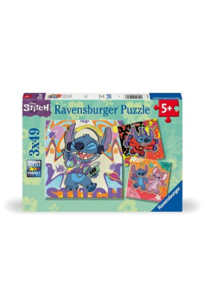 RAVENSBURGER - Puzzle Disney Stitch in ritmul muzicii 3x49 piese