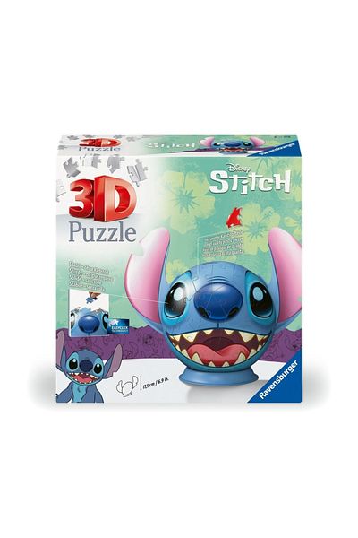 RAVENSBURGER - 3D Disney Stitch puzzle, Stitch figurine with ears, 72 pieces