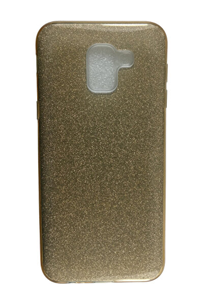 OEM Carcasă compatibilă cu Samsung A6 (2018), silicon cu sclipici, auriu