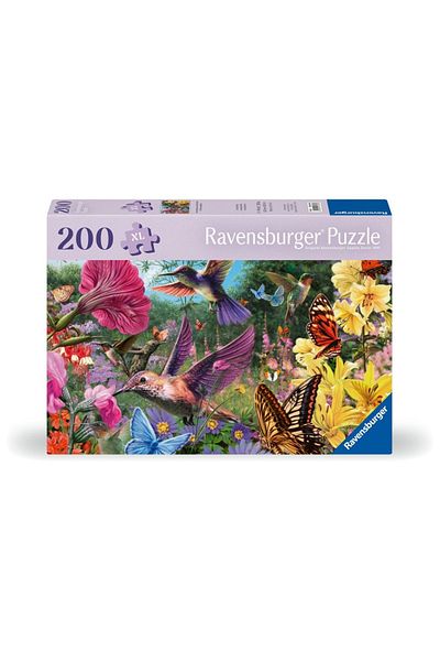 RAVENSBURGER - Puzzle for the elderly Hummingbirds and butterflies, 200 large XL pieces