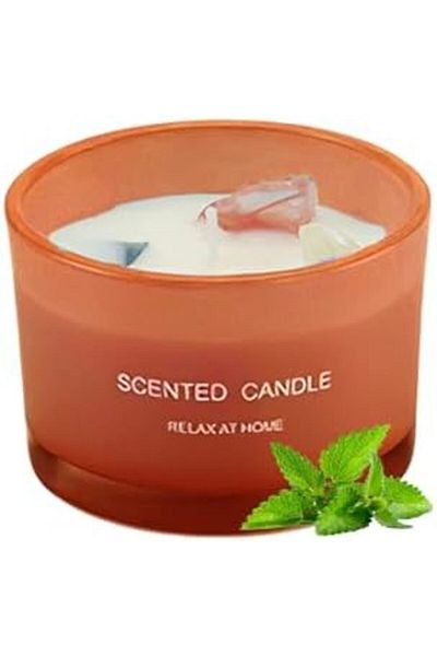 ruidisen Scented Candle, Lasting Soy Wax Aromatherapy Candle for Home Spa Office Décor 90g - Orange