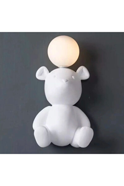 LUXXO Aplica pentru camera copilului, de interior, IP44, Polar Bear, 1xG4, Alba