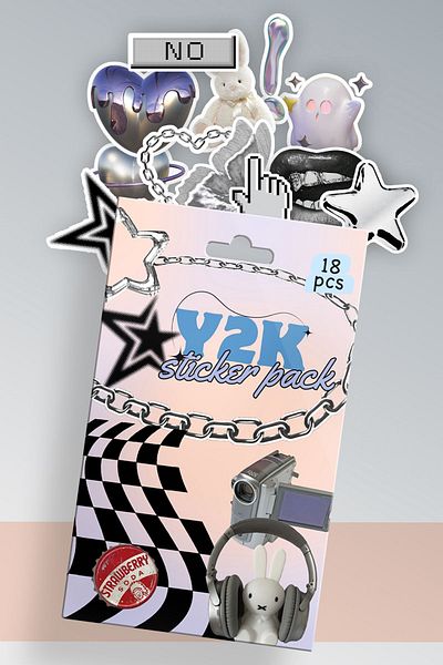 Planet Butik Y2K Boxed Sticker Set of 18