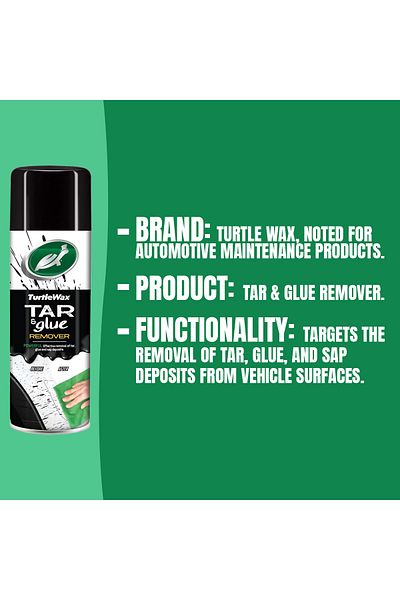 Turtle Wax Tar & Glue Remover 400ml – Removes Tar, Glue, and Sap from Automotive Exterior Surfaces