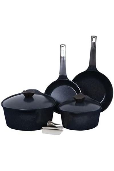 NEOFLAM Aeni Cooking Set, 8 Pieces Set, Black Marble Color