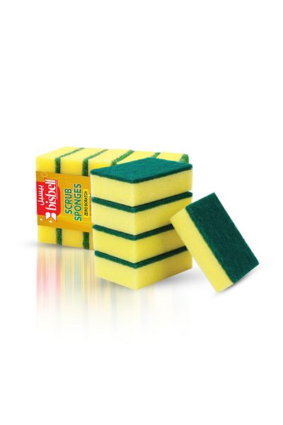 Bisbell Kitchen Sponge Scrubber 5Pcs,Cleaning Sponge,10X7X2Cm