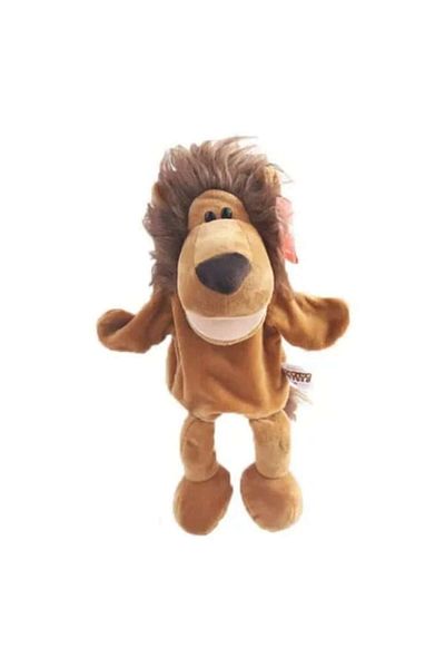 OEM Păpușă de mână Leu, Maro, 30 cm