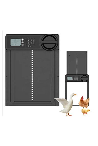 Adsinio Automated Door for Poultry Coop, Adsinio,Programmable Timer for Automatic Opening and Closing,Black