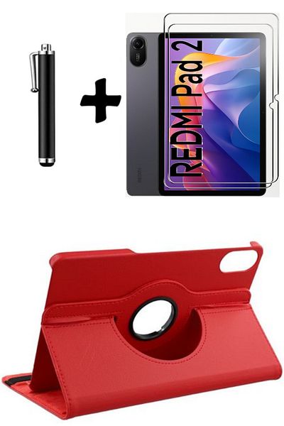TEKNETSTORE Xiaomi Redmi Pad 2 11 Inch 2025 360 °   Tablet Case with Rotatable Stand Screen Protector and Pen Set