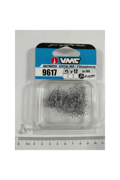 VMC 9617 Perma Stell Üçlü Olta İğnesi 100 lü Paket İğne No : 12