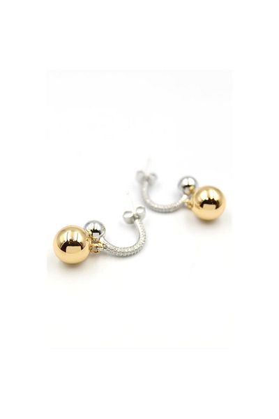 SepetBudur Ball Hoop Earrings - Gold