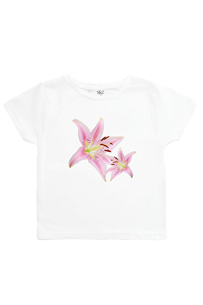 StartMore تي شيرت نسائي مطبوع عليه زهرة الزنبق