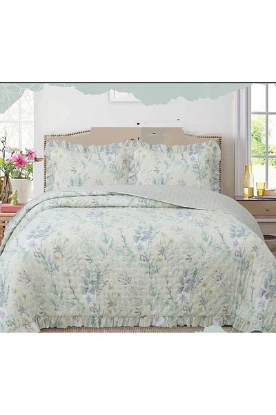 KÜBRAHOME'S Jasmine Frill Micro Double Bedding Cover
