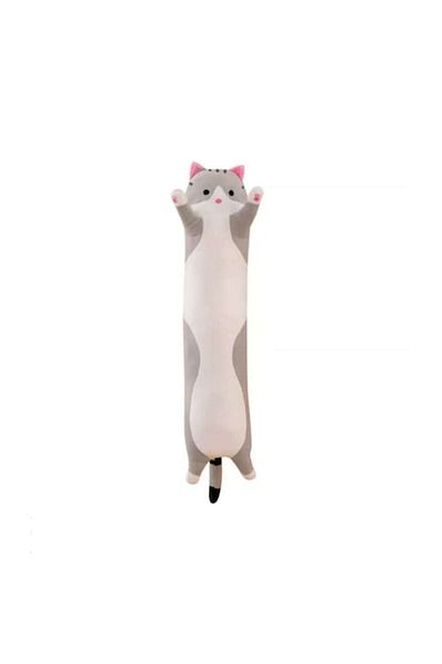 OEM Jucărie de pluș, Pisică gigantică, Gri, 70 cm