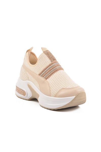 WALKWAY 702307 Z Beige Textile Women's Casual Shoes