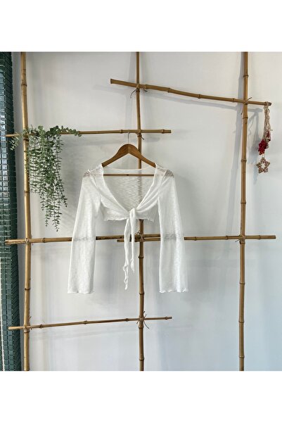 nslook Concept Store Kadın V Yaka Bağlamalı Triko Crop