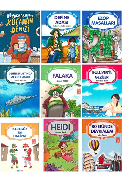 Timaş Çocuk Büyükbabamın Kocaman Denizi,falaka,80 günde devri alem 9 kitap se...