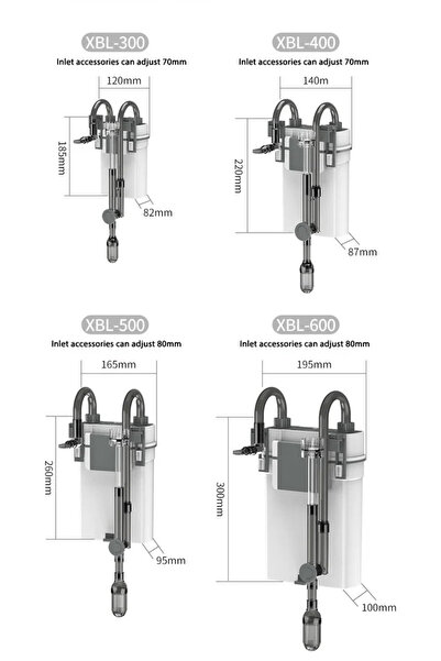 SunSun XBL 600 Aquarium Filter – Triple Stage Filtration and Natural Aeration for Aquariums up to 200L