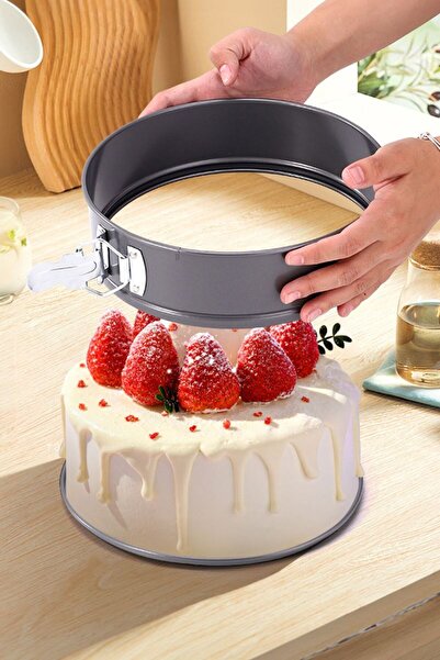 Chavin Carbon Steel 3 Piece 18-20-22cm Round Clamp Cake Mold Set Cin999Sy