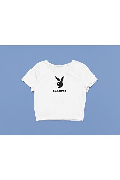 StartMore Urbanstadt Playboy White Crop Tshirt Baby
