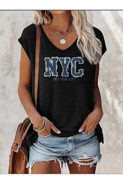 NOFLEN NYC PRINTED ΓΥΝΑΙΚΕΙΟ ΑΜΠΡΑΦΑΝΤΟ ΑΜΠΡΑΦΑΝΤΟ ΜΠΛΟΥΖΑ