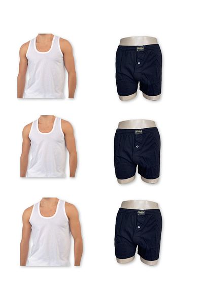 Yaldızlı 3-Piece Athlete Boxer Set 100% Cotton