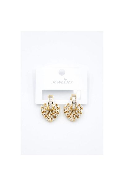 SepetBudur Heart Earrings - Gold