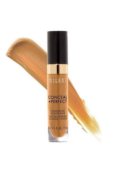 MILANI كونسيلر كونسيل + بيرفكت لونج وير 160 تان دافئ - تغطية كاملة، مقاوم للتجاعيد، 0.17 أوقية سائلة