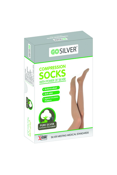 Gosilver جوارب الأمومة Go Silver، جوارب ضاغطة (23-32 مم زئبقي) قصيرة مغلقة عن...