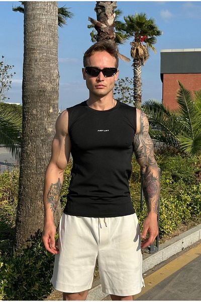 serline Just Lift Printed Sports Sleeveless T-Shirt