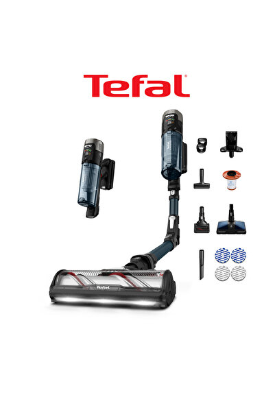 TEFAL TY9AC1WO X-Force Flex 13.60 Allergy Aqua Aerospin 150 Air Watt Kablosuz Şarjlı Dikey Süpürge