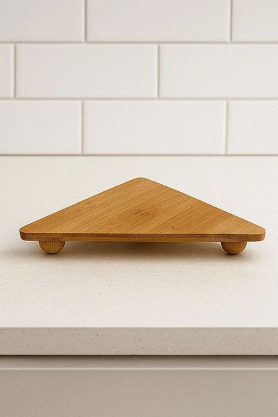 ERKUGO Bamboo Ball Leg Triangle Stand, Bamboo Presentation Stand (21X40)
