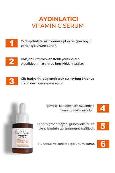 SİNOZ Aydınlatıcı C Vitamini Serumu 30 ml