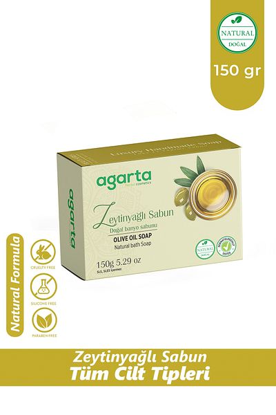 Agarta Natural Handmade Olive Oil Soap 150 Gr