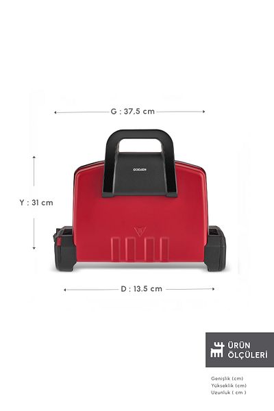 Karaca Future Essential Toaster Matte Red 1800 W 4 Slice Capacity