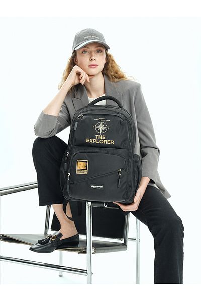Pierre Cardin Rucsac negru pentru școală pentru copii 07PC18117