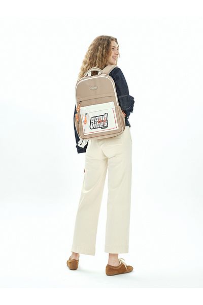 Pierre Cardin Coffee Children's School Backpack 07Pc2366