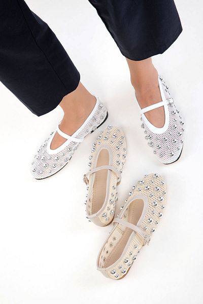 SOHO White Women's Ballerinas 20795